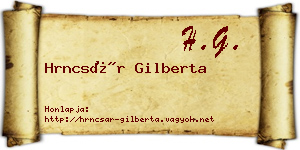 Hrncsár Gilberta névjegykártya